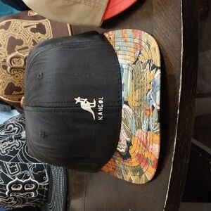 Vintage Kangol Black and Multicolor Cap